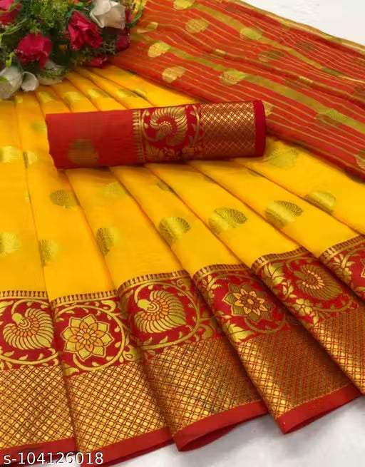 Banarasi Silk Yellow Saree