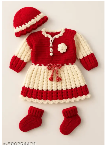 Handmade Baby Girl Crochet Dress Set