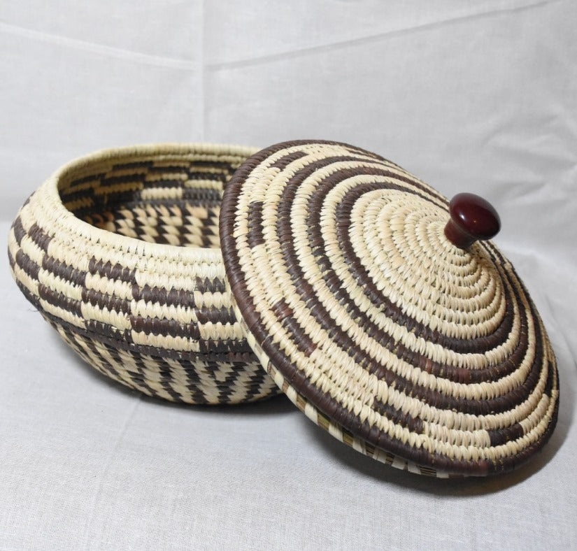 Earth Weave Lidded Basket
