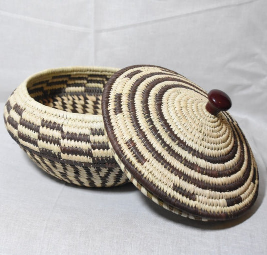 Earth Weave Lidded Basket