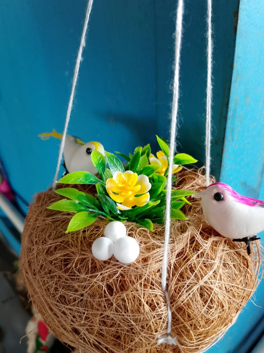 Coconut Grated Bird Nest Hanging Décor