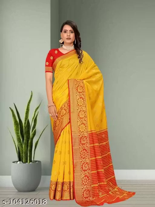 Banarasi Silk Yellow Saree