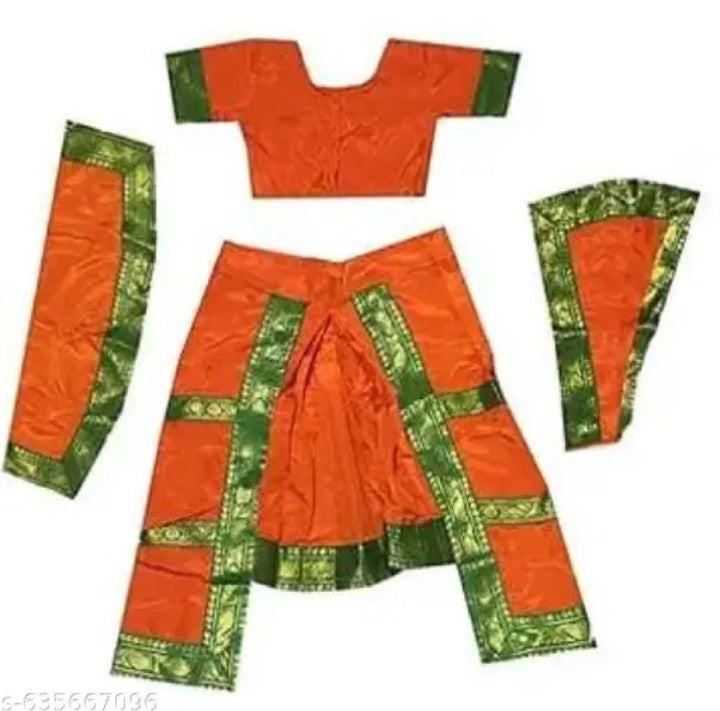 Girls Bharatanatyam Costume Set