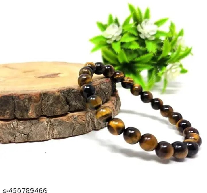 Premium Tiger Eye Natural Stone Bracelet with Authenticity Certificate