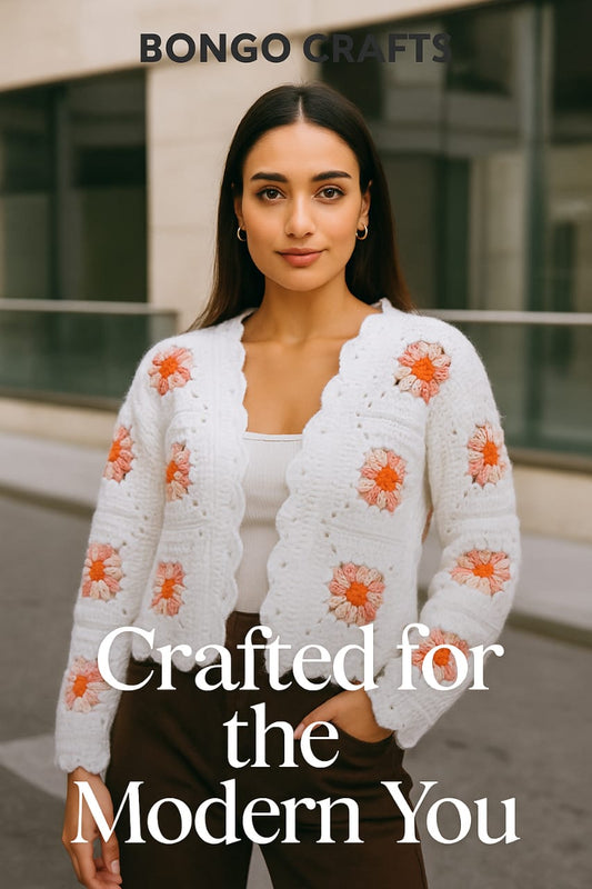 Handcrafted Crochet Floral Cardigan for women